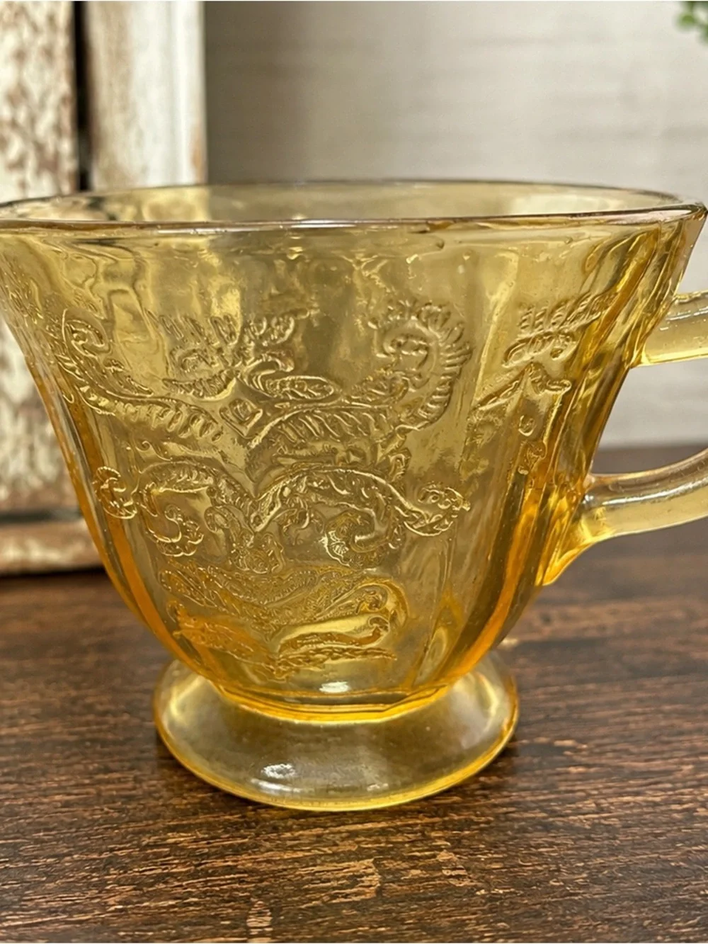 Vintage Amber Depression Glass Madrid Pattern 5 Pc Lot